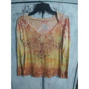 American Twist Hooded Top Graphic Vintage Boho Y2K Small